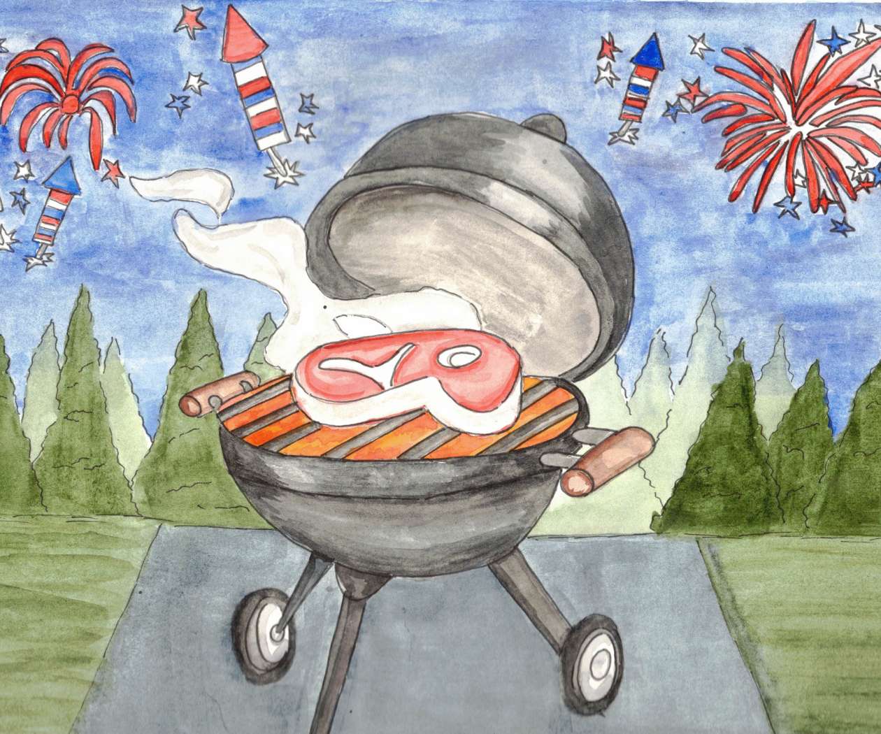 Fireworks and BBQ